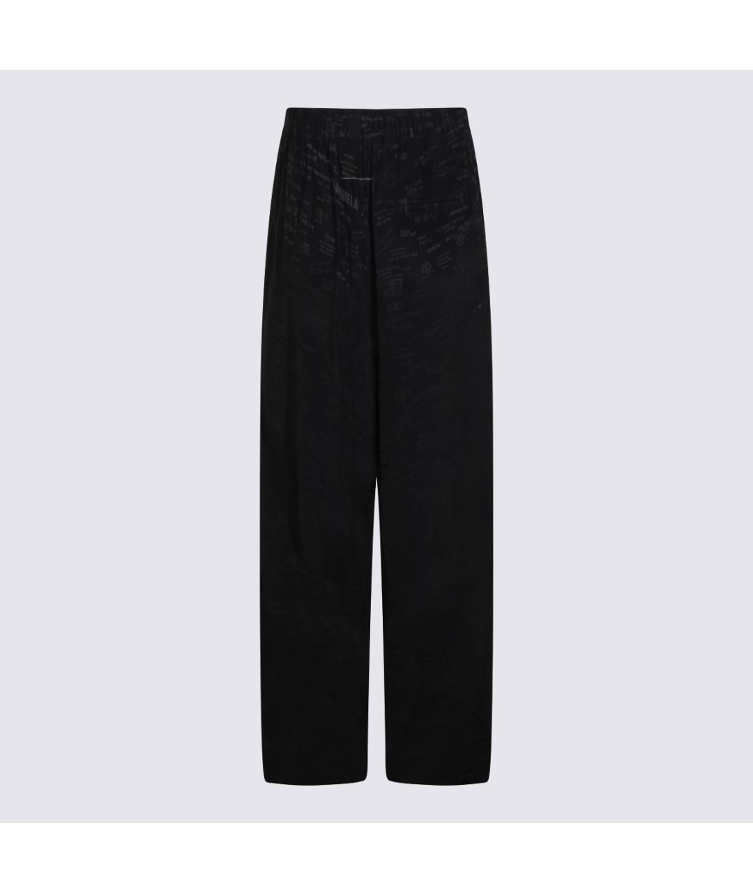 MM6 MAISON MARGIELA Антрацитовые вискозные прямые брюки, фото 2