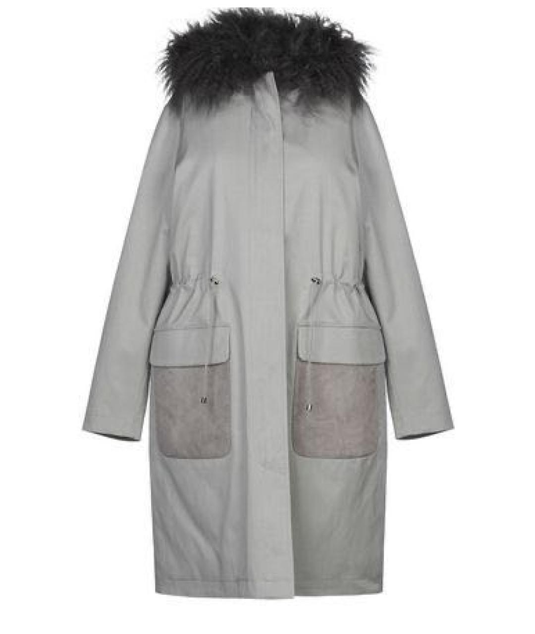 FABIANA FILIPPI Серая полиэстеровая парка, фото 1