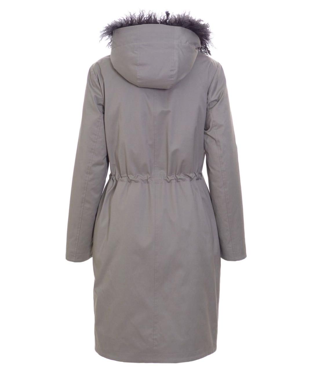 FABIANA FILIPPI Серая полиэстеровая парка, фото 3