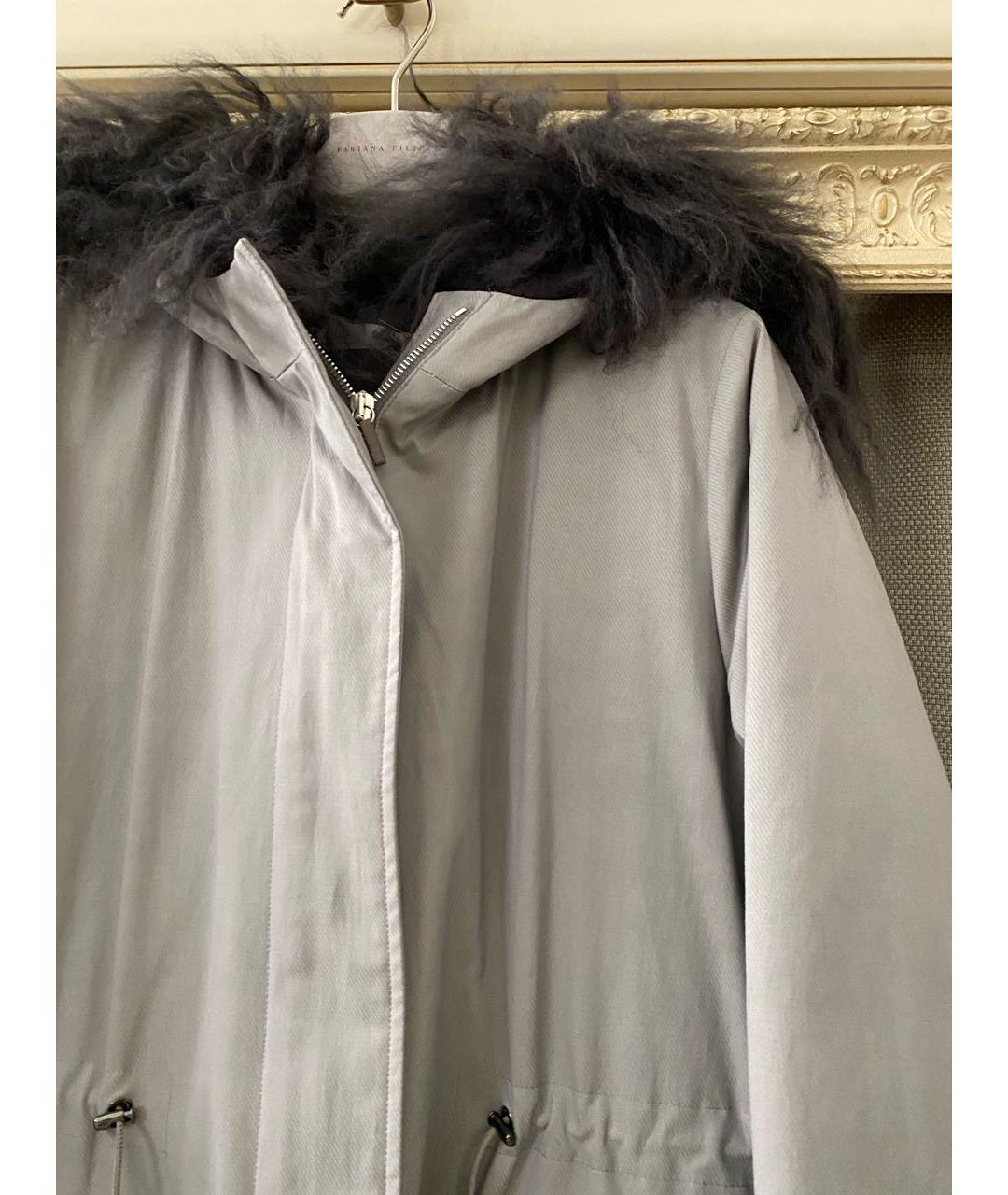 FABIANA FILIPPI Серая полиэстеровая парка, фото 5