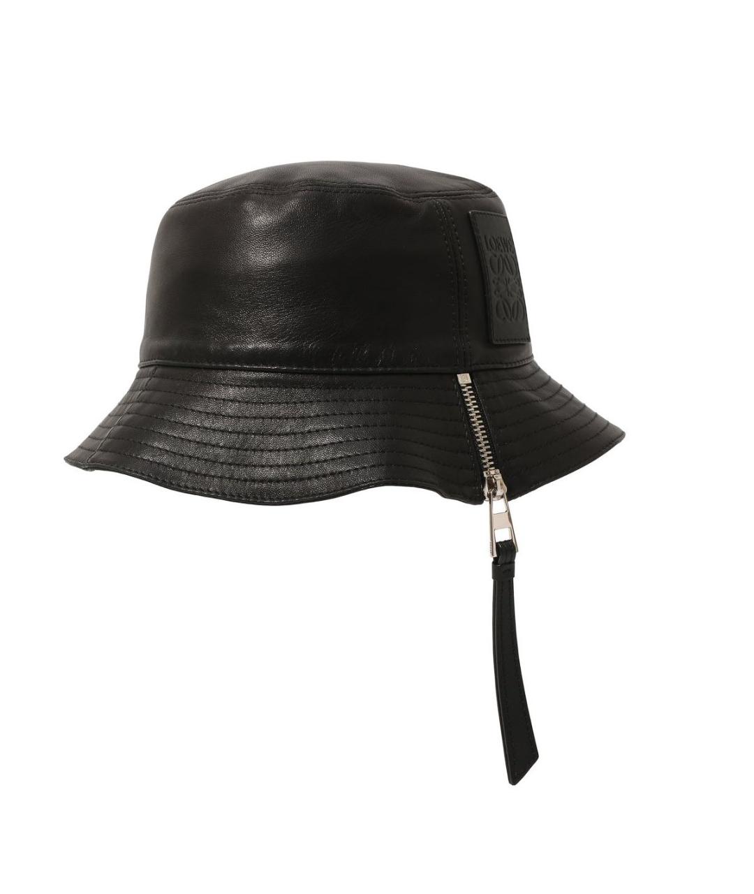 LOEWE Черная кожаная панама, фото 2