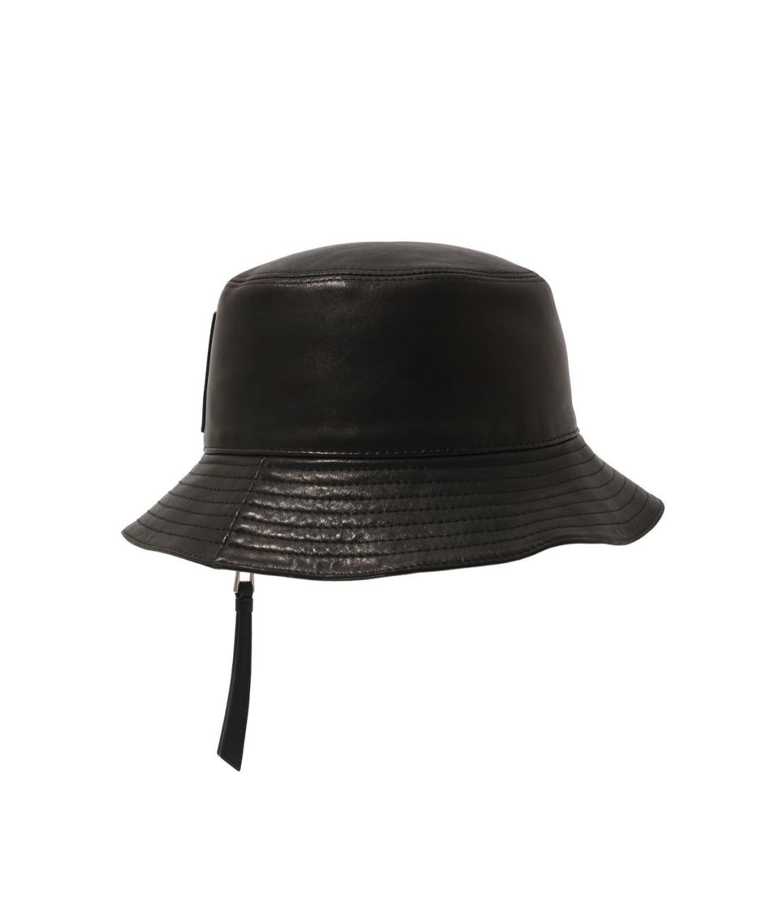 LOEWE Черная кожаная панама, фото 1