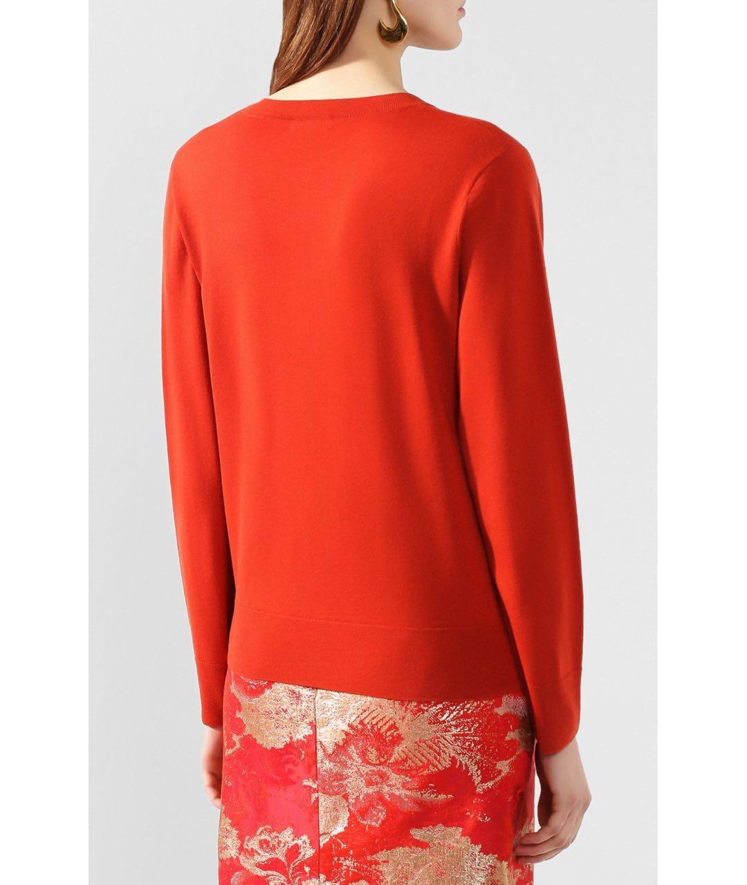 DRIES VAN NOTEN Оранжевый шерстяной кардиган, фото 4