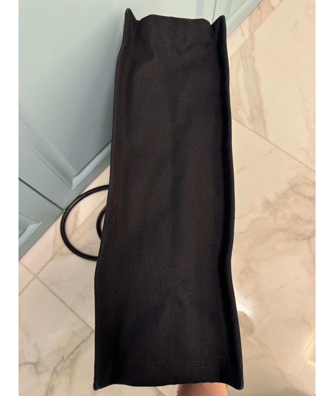 SAINT LAURENT Черная твидовая сумка тоут, фото 8