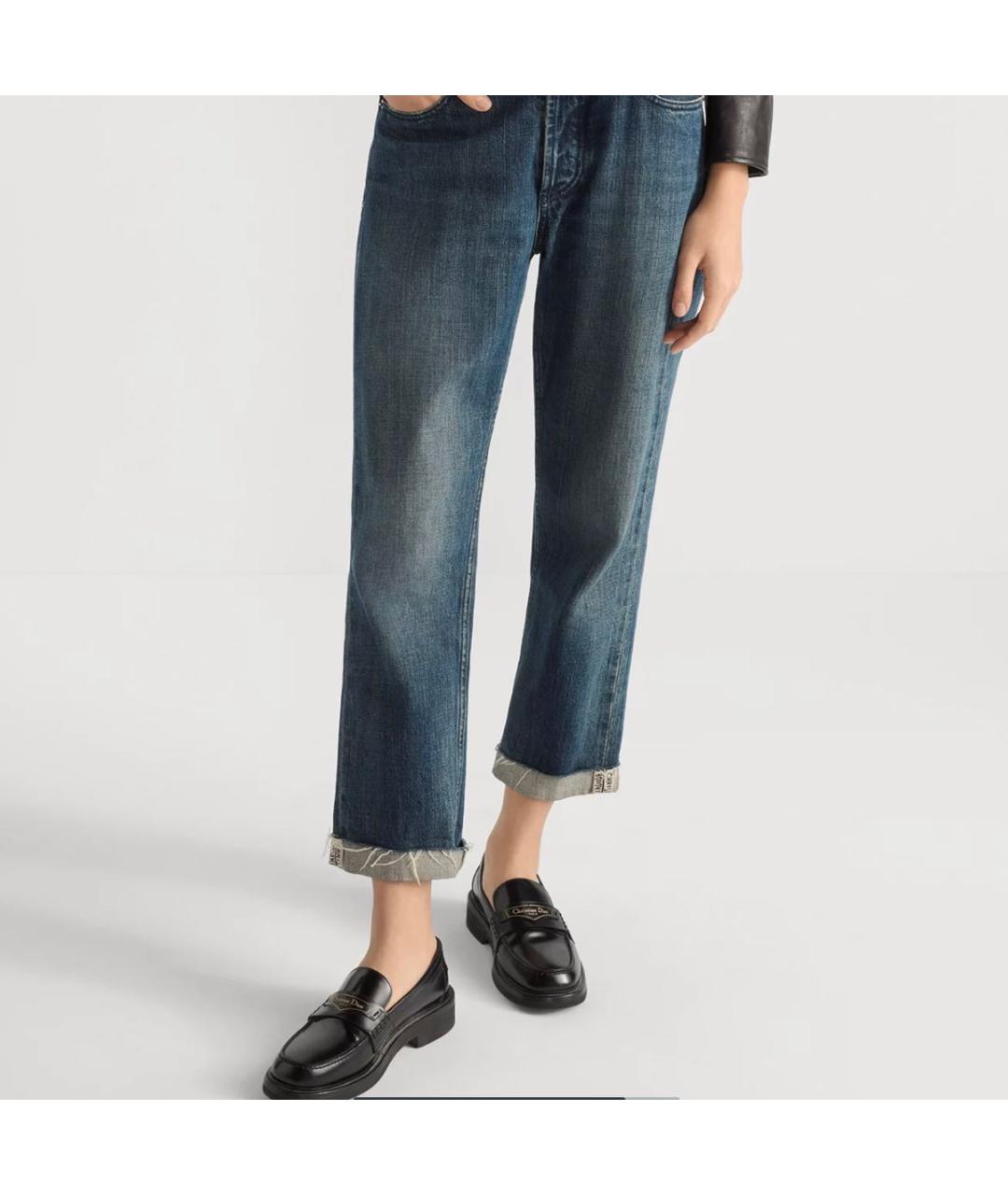 CHRISTIAN DIOR Темно-синие хлопковые прямые джинсы, фото 6