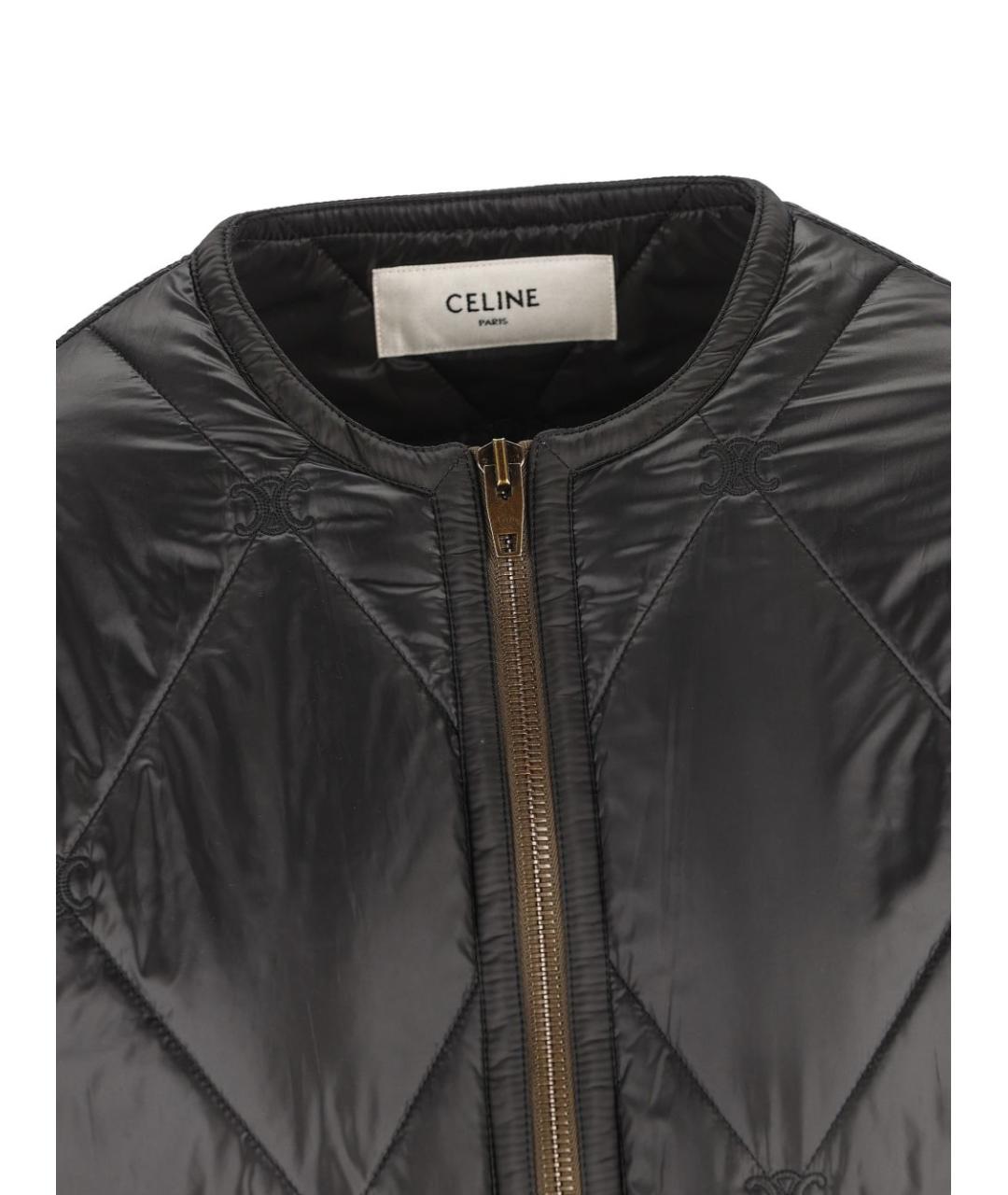 CELINE Черная полиамидовая куртка, фото 4