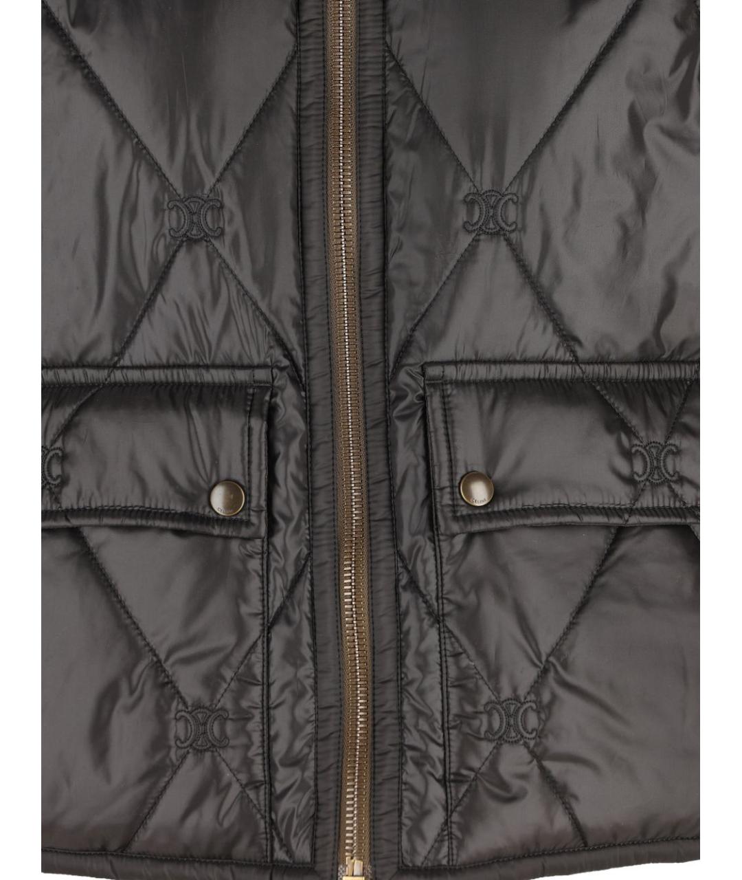 CELINE Черная полиамидовая куртка, фото 2