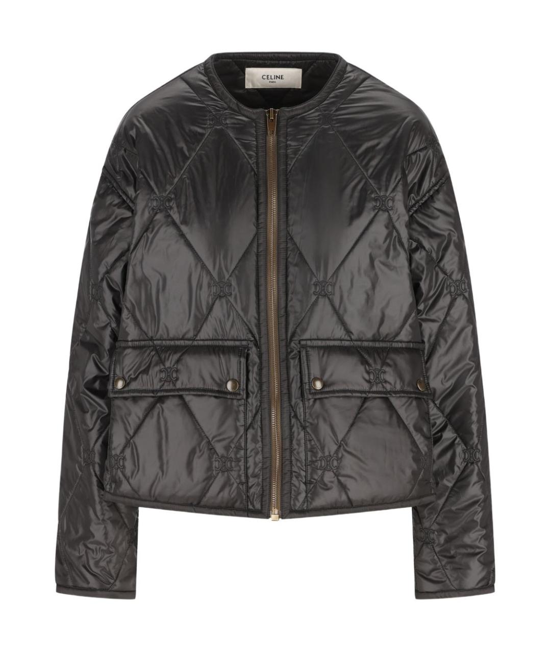CELINE Черная полиамидовая куртка, фото 1