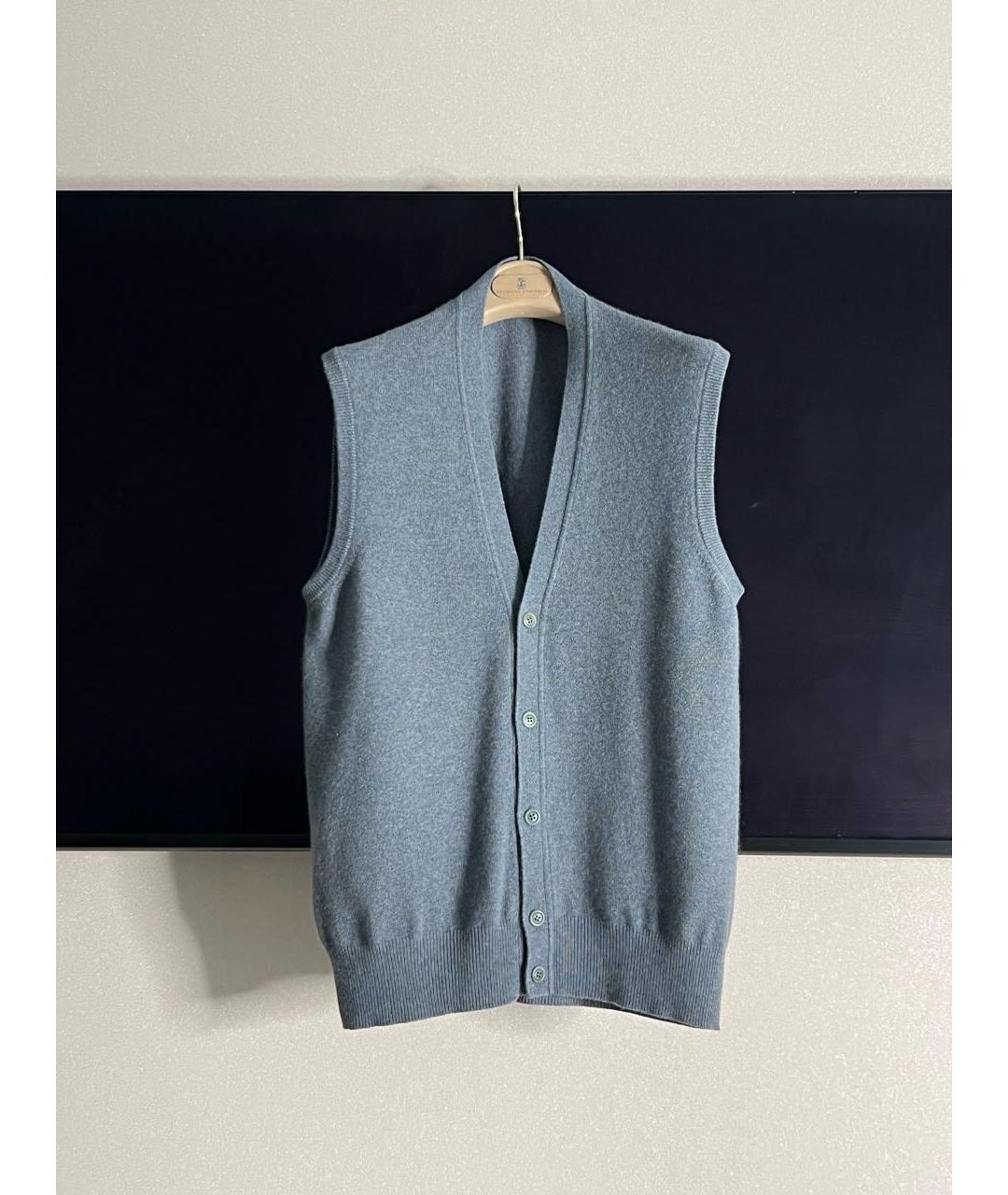 LORO PIANA Серая кашемировая жилетка, фото 7