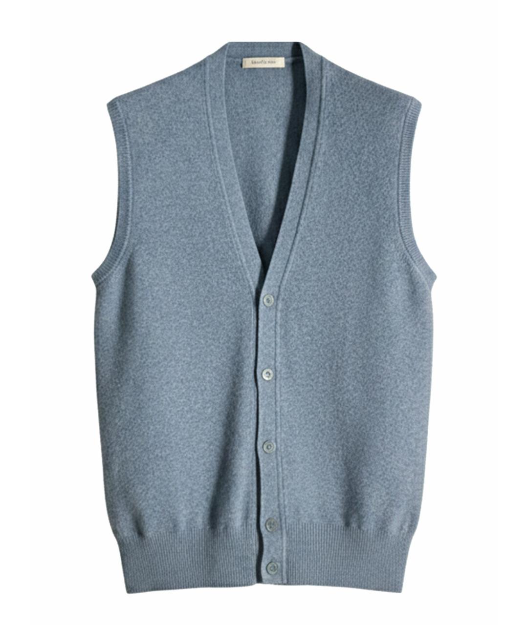 LORO PIANA Серая кашемировая жилетка, фото 1