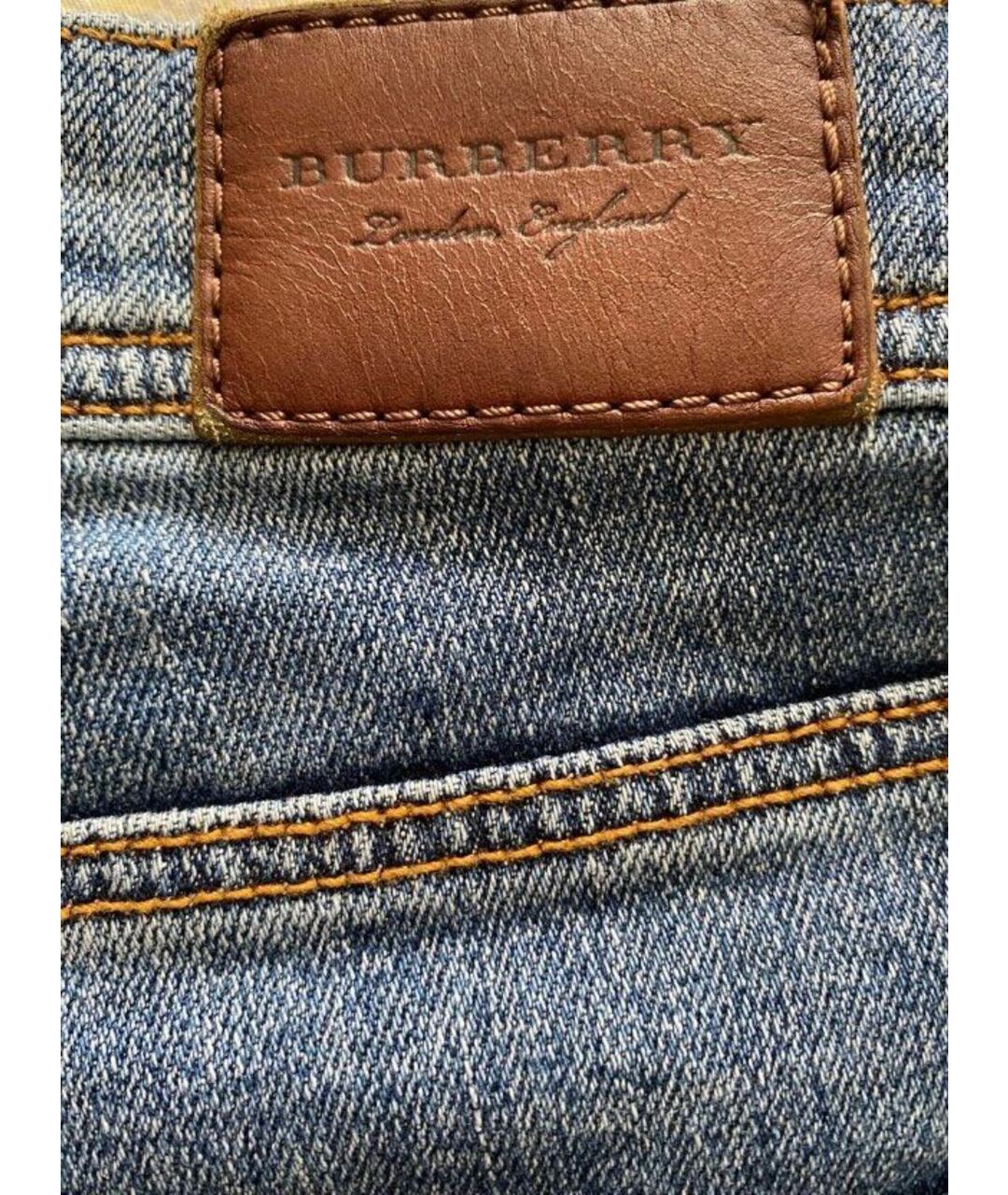 BURBERRY Синие джинсы слим, фото 3