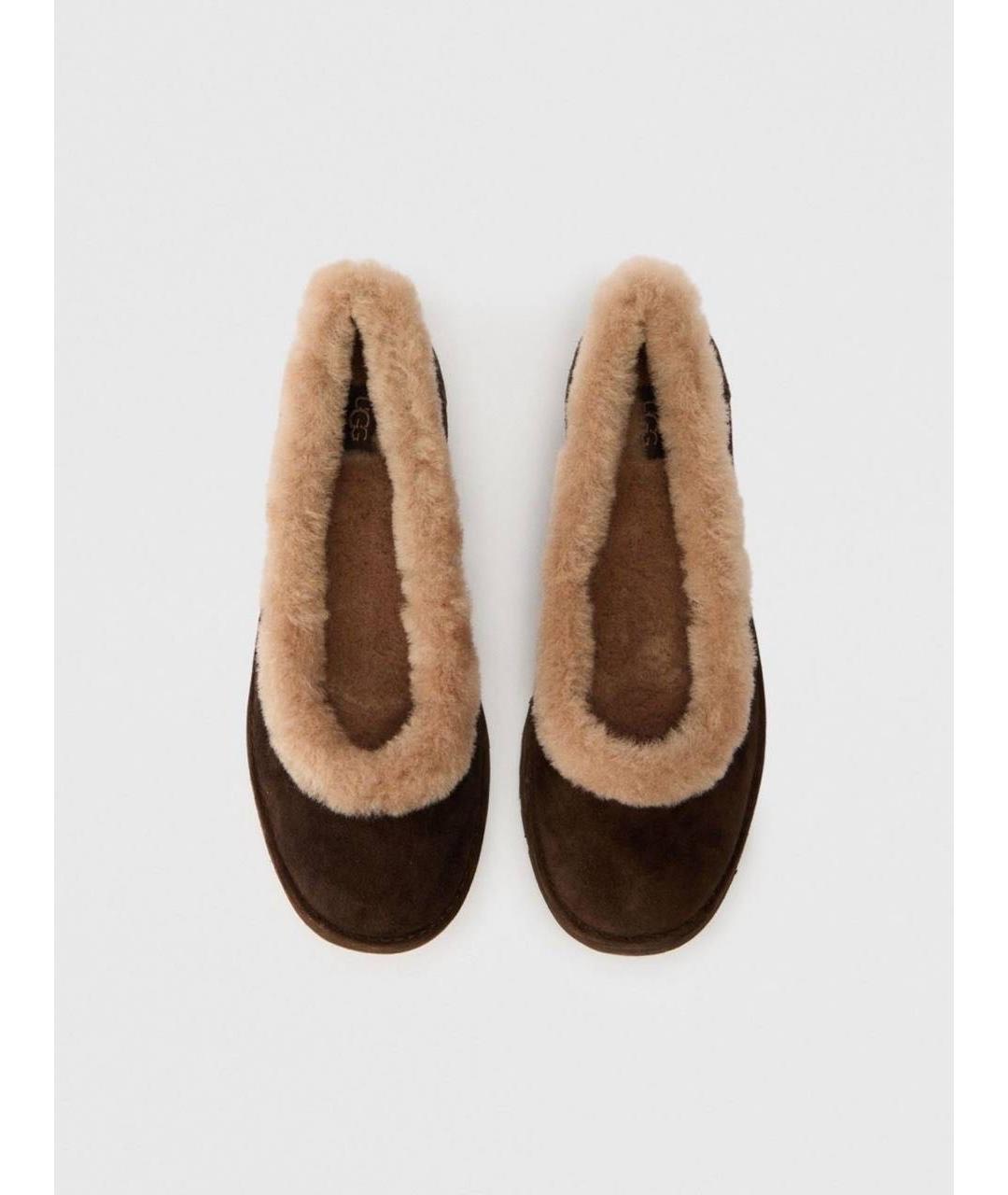 UGG AUSTRALIA Коричневые замшевые лоферы, фото 2