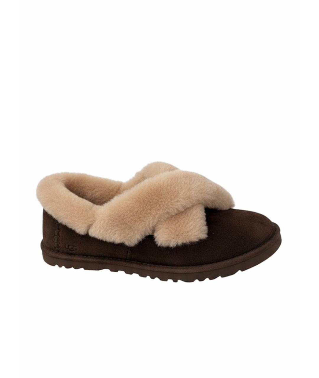 UGG AUSTRALIA Коричневые замшевые лоферы, фото 1