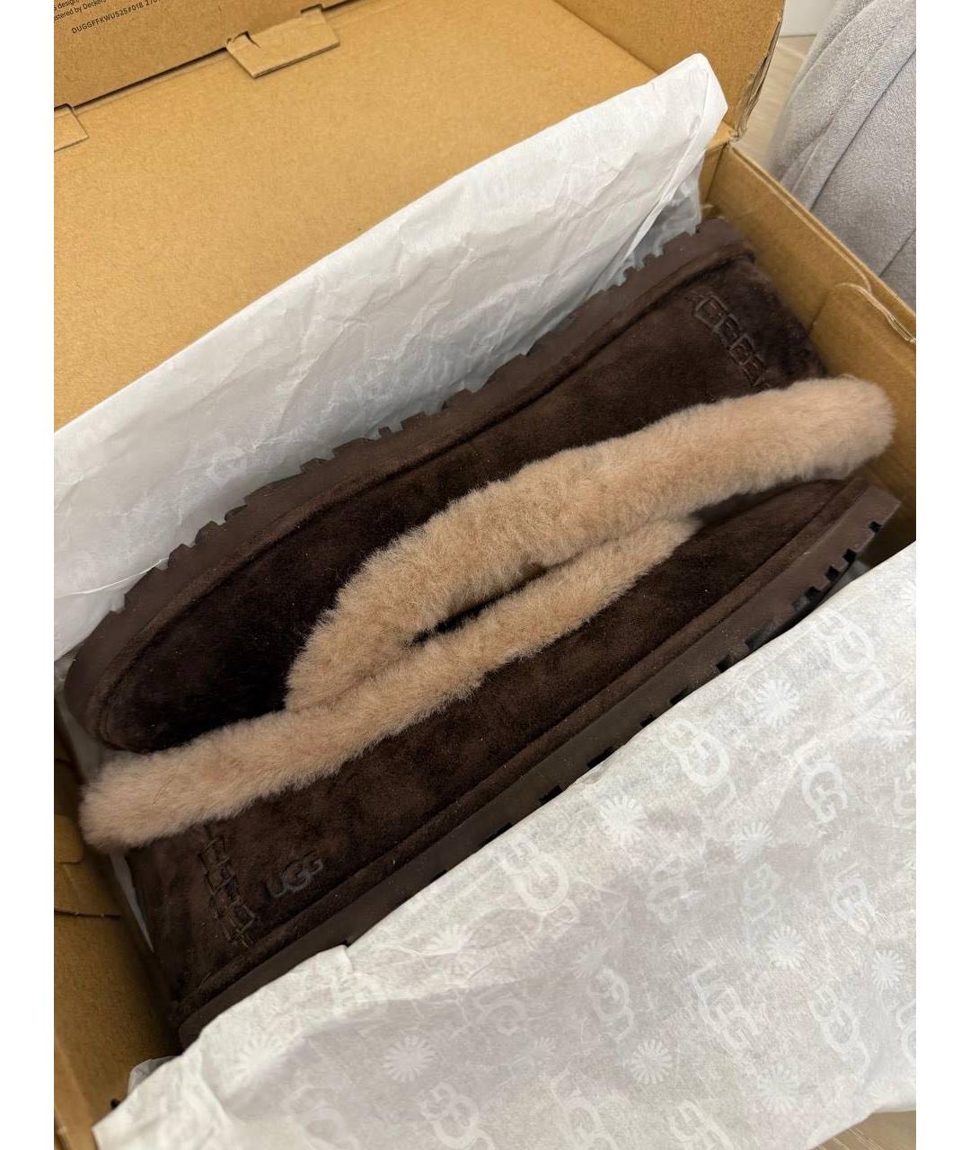 UGG AUSTRALIA Коричневые замшевые лоферы, фото 8