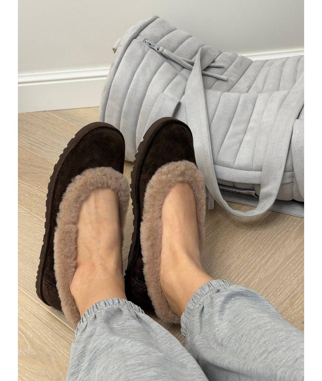 UGG AUSTRALIA Коричневые замшевые лоферы, фото 4