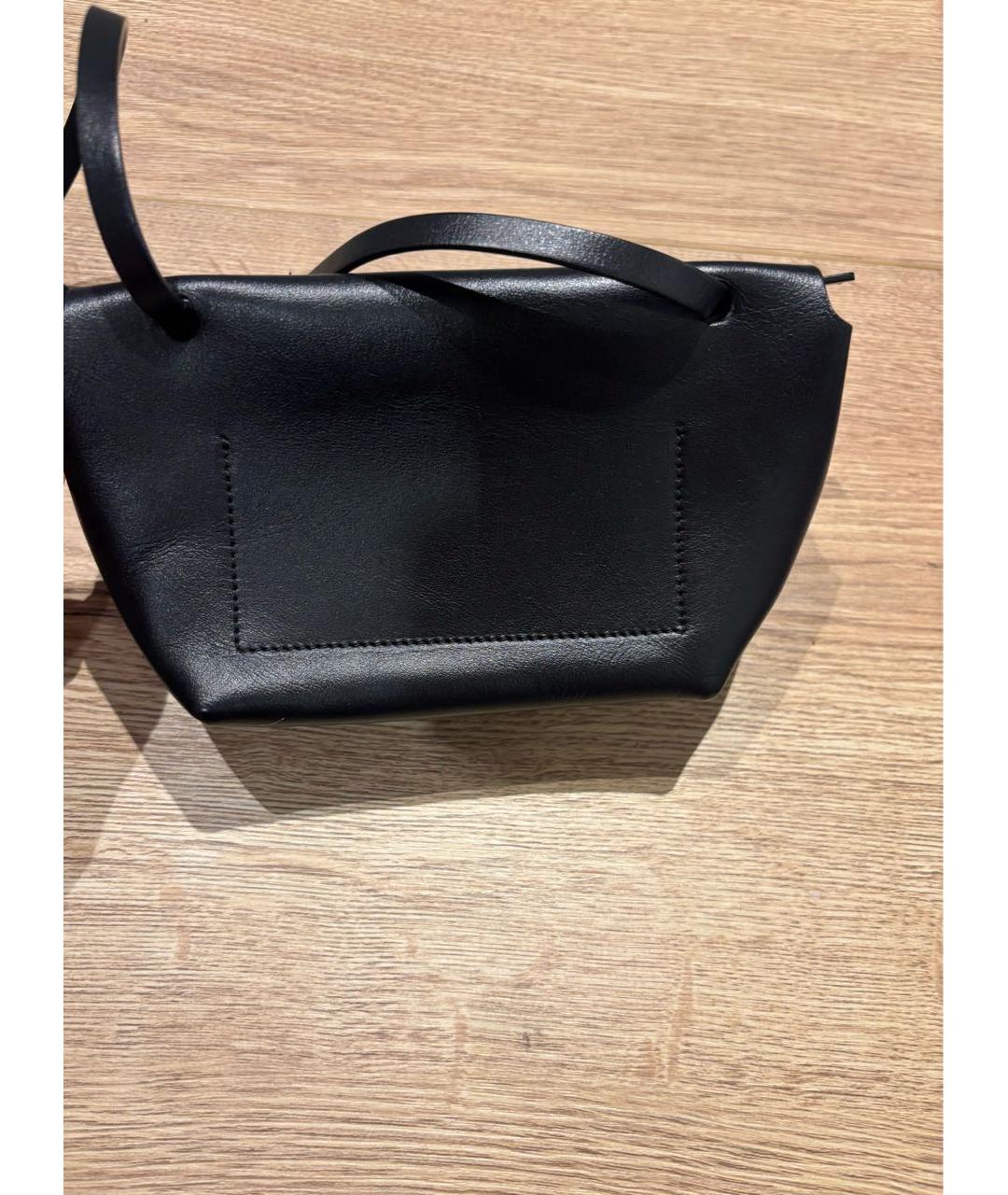 ACNE STUDIOS Черная кожаная сумка через плечо, фото 5