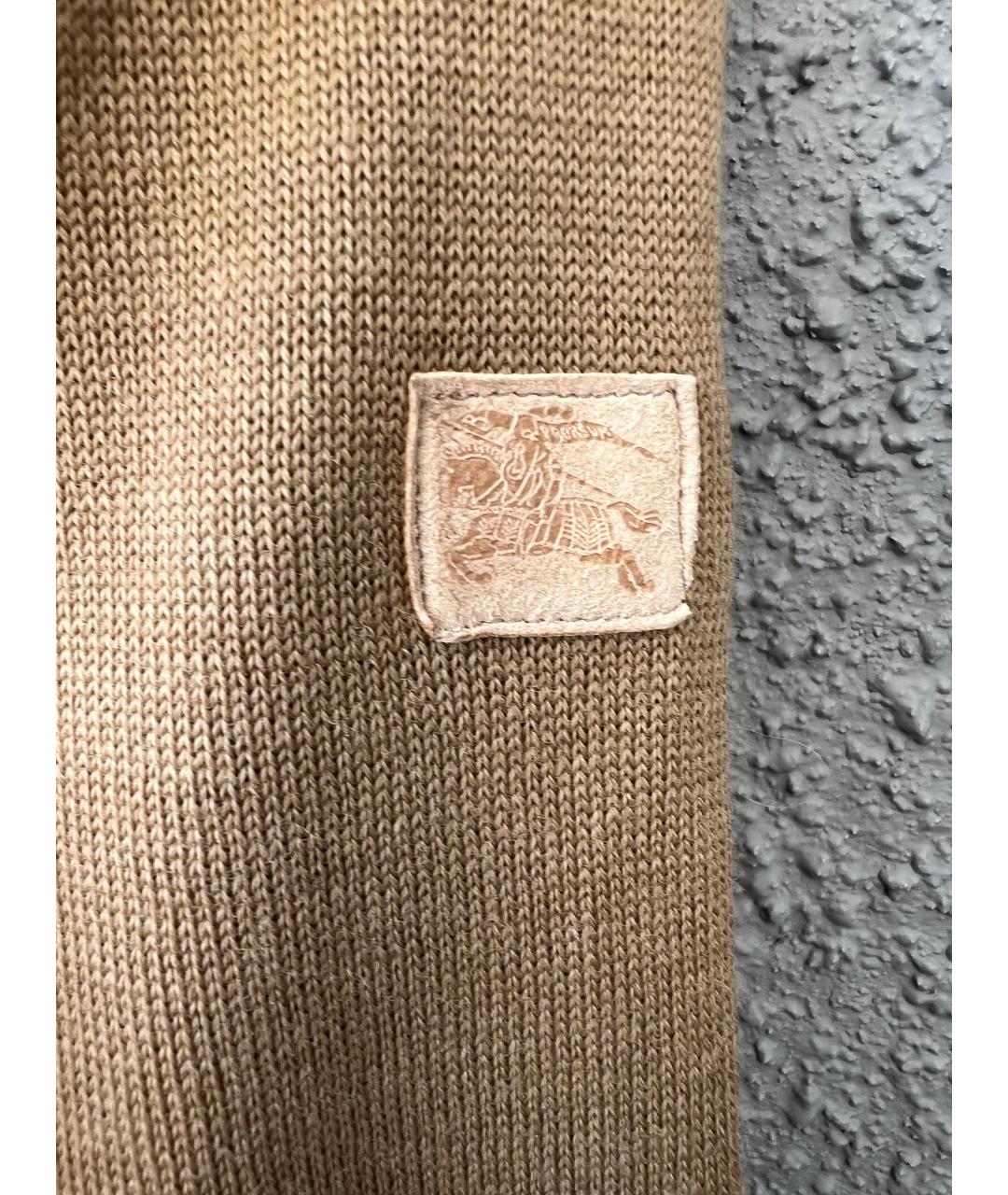 BURBERRY Коричневый шерстяной джемпер / свитер, фото 2