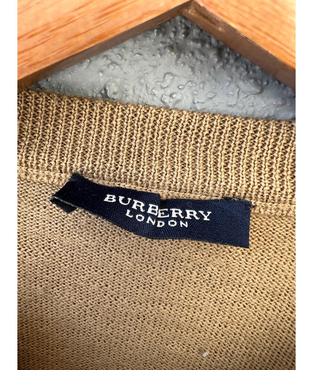 BURBERRY Коричневый шерстяной джемпер / свитер, фото 3