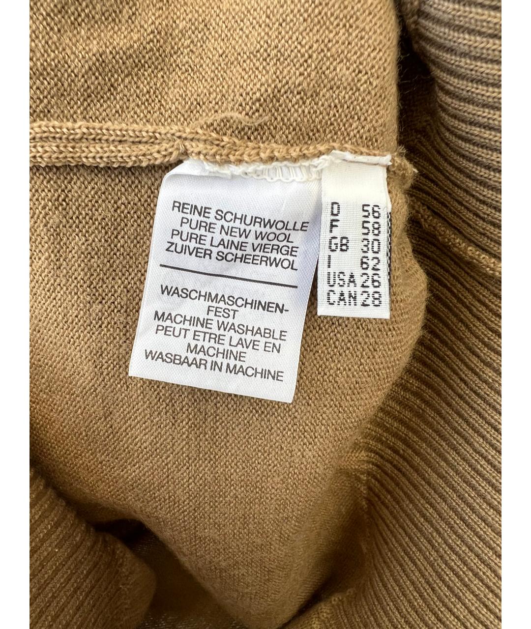 BURBERRY Коричневый шерстяной джемпер / свитер, фото 4