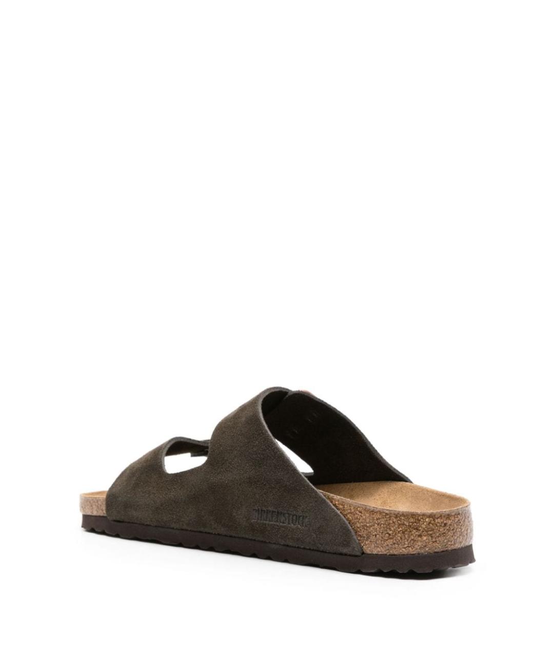 BIRKENSTOCK Коричневые замшевые сандалии, фото 3