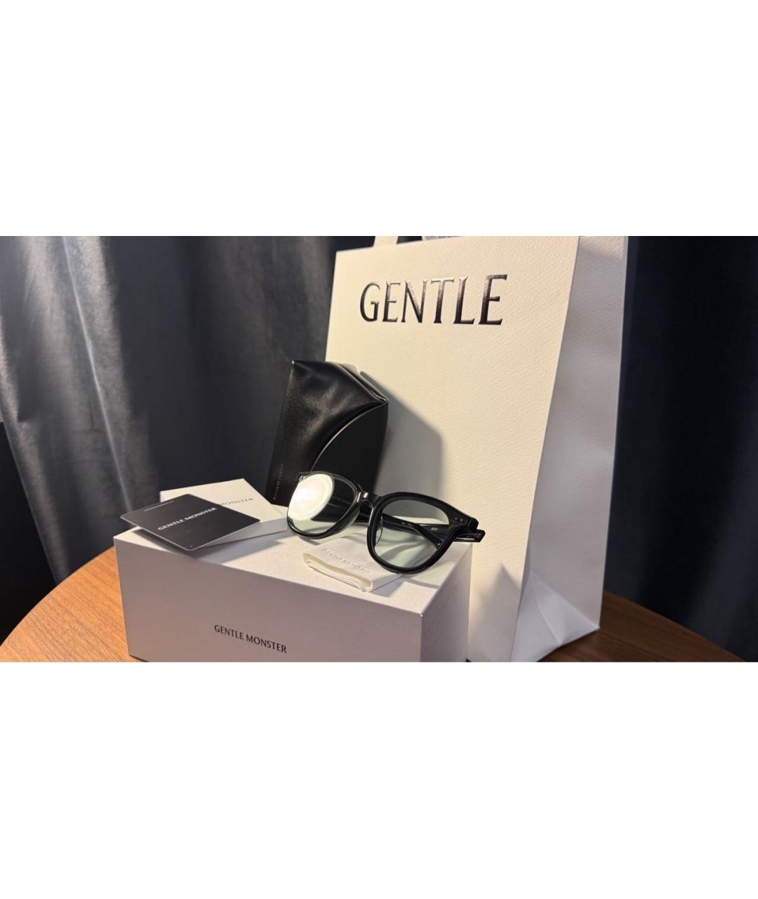 GENTLE MONSTER Черные пластиковые солнцезащитные очки, фото 7