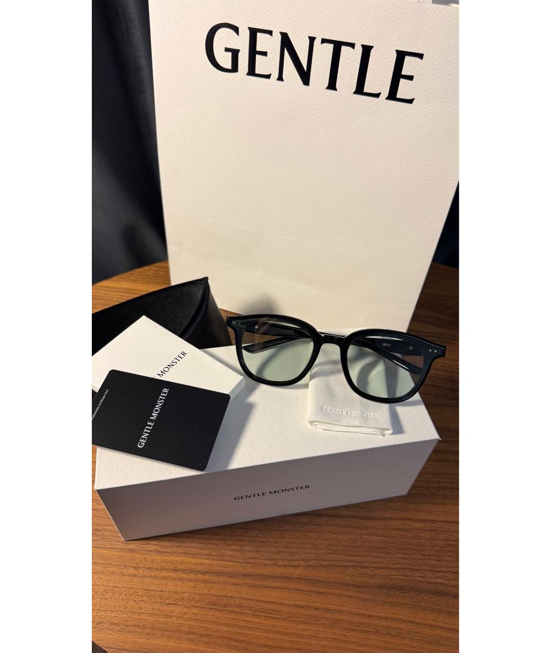 GENTLE MONSTER Черные пластиковые солнцезащитные очки, фото 5