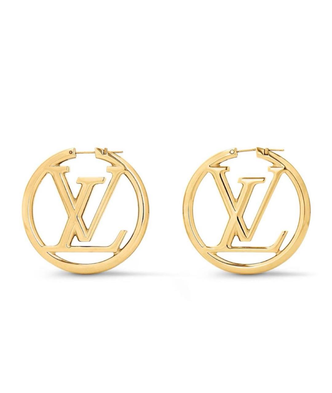 LOUIS VUITTON Золотые металлические серьги, фото 1