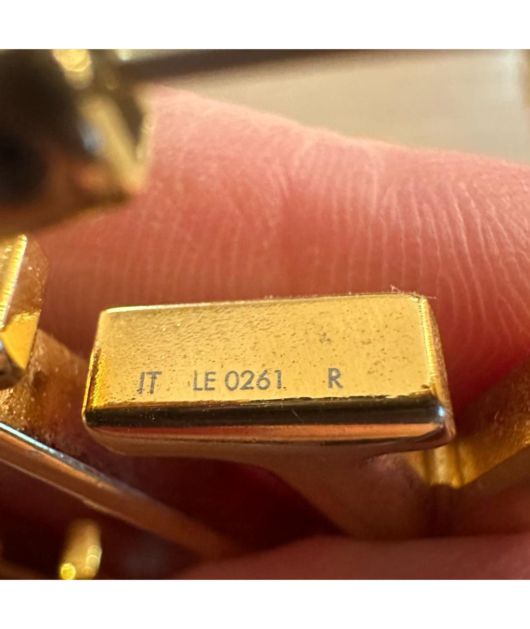 LOUIS VUITTON Золотые металлические серьги, фото 6