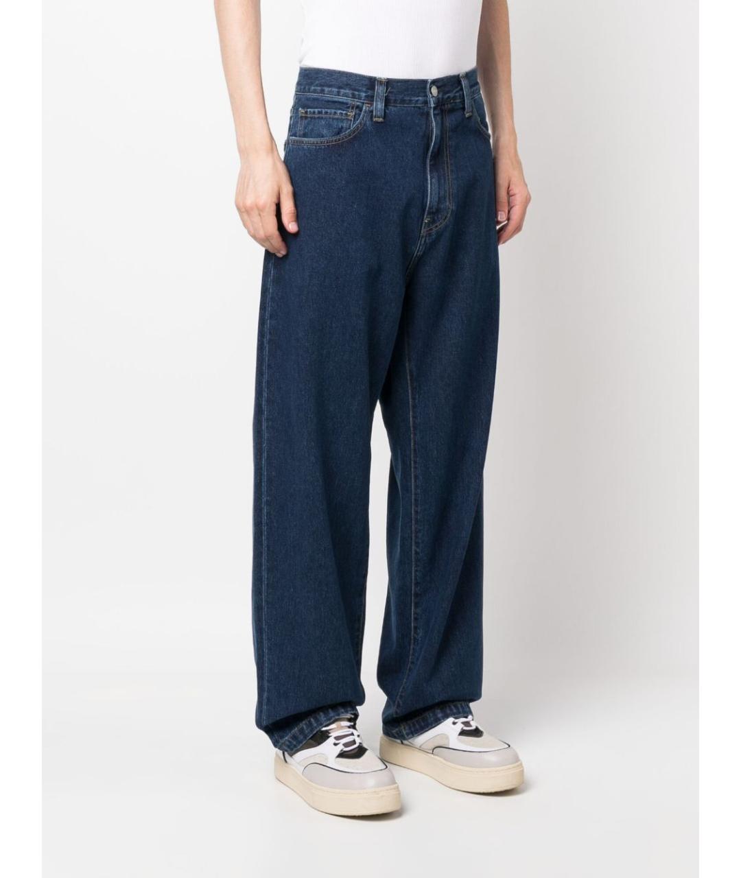 CARHARTT WIP Синие хлопковые прямые джинсы, фото 2