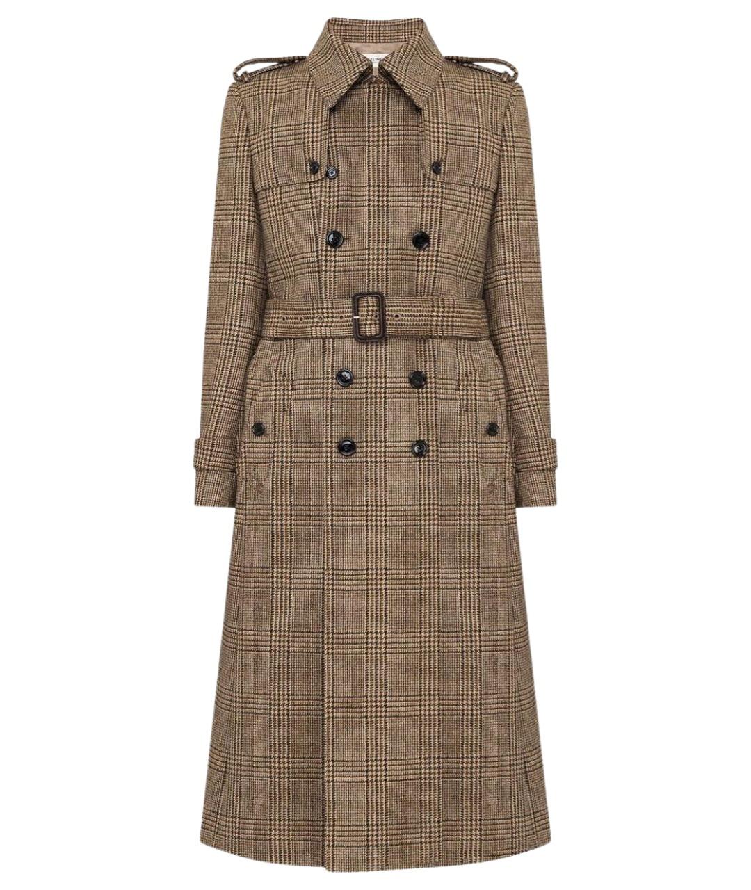 CELINE Коричневое шерстяное пальто, фото 1