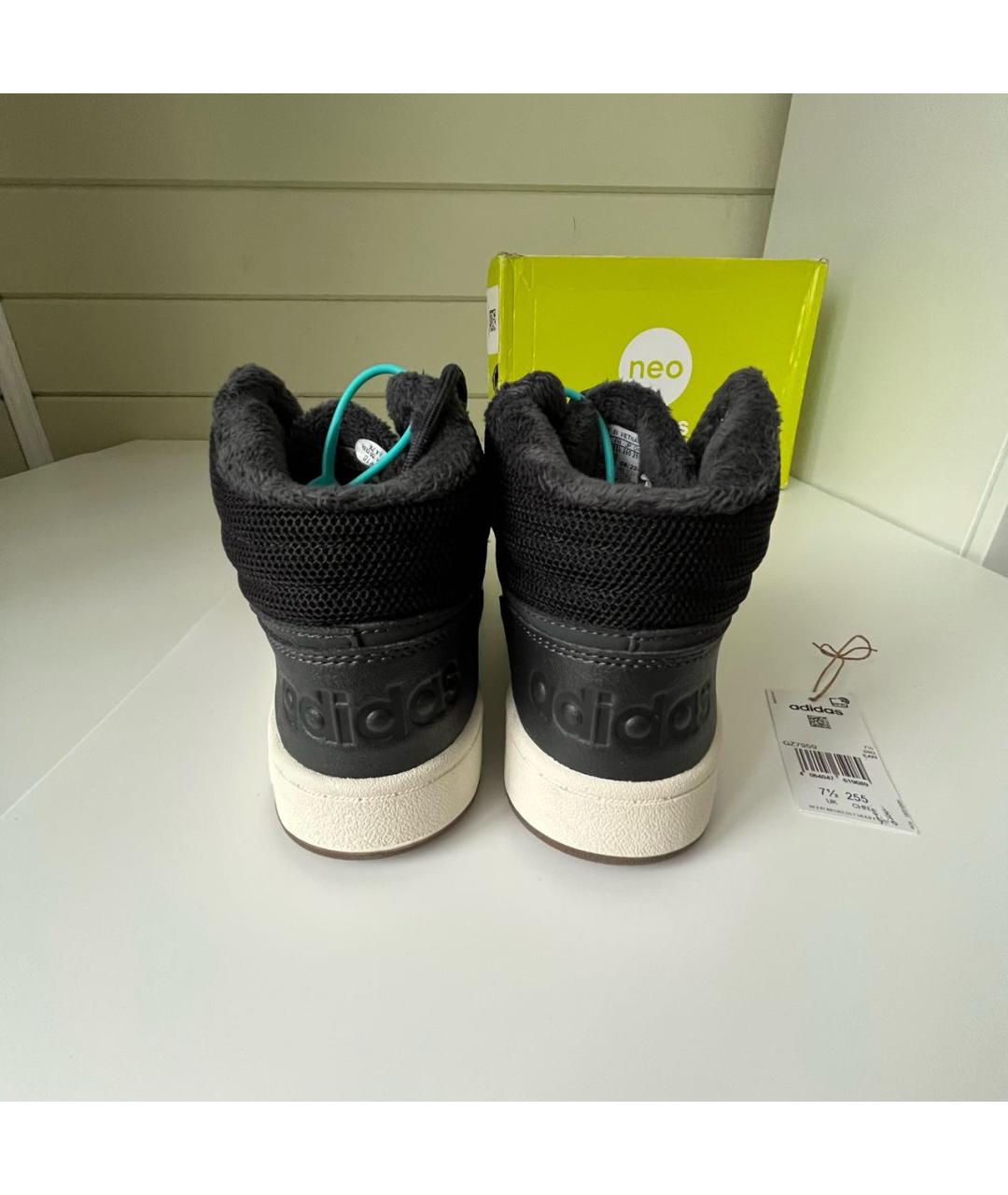 ADIDAS Антрацитовые синтетические высокие кроссовки / кеды, фото 3