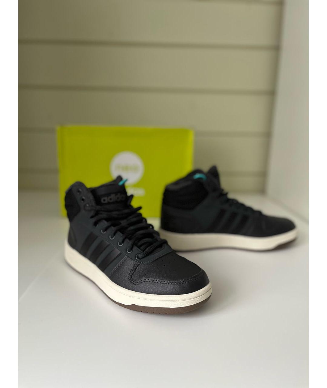 ADIDAS Антрацитовые синтетические высокие кроссовки / кеды, фото 2