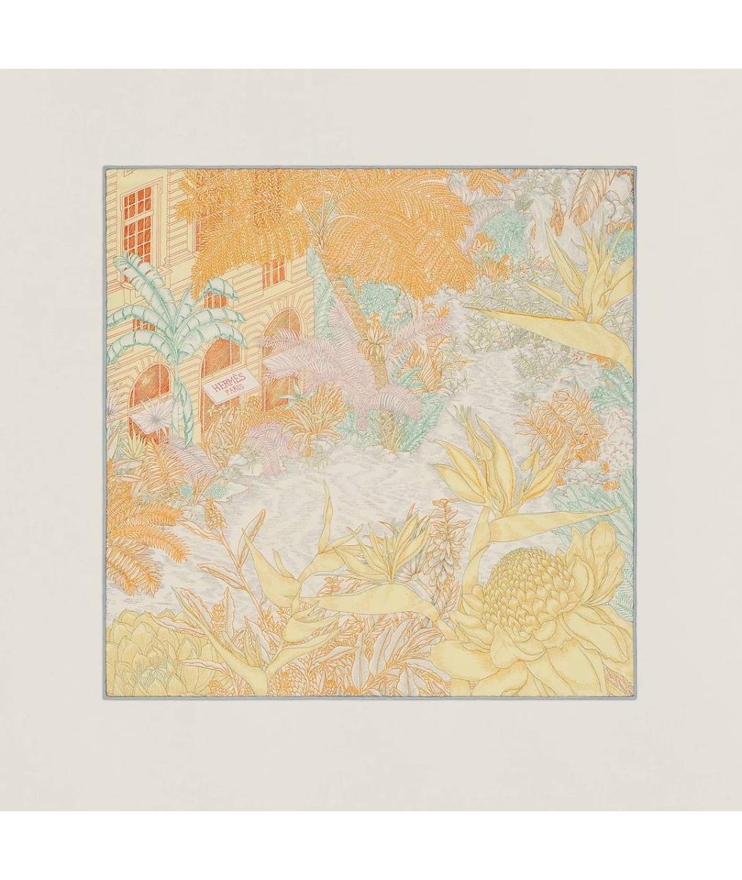HERMES Мульти шелковый платок, фото 5