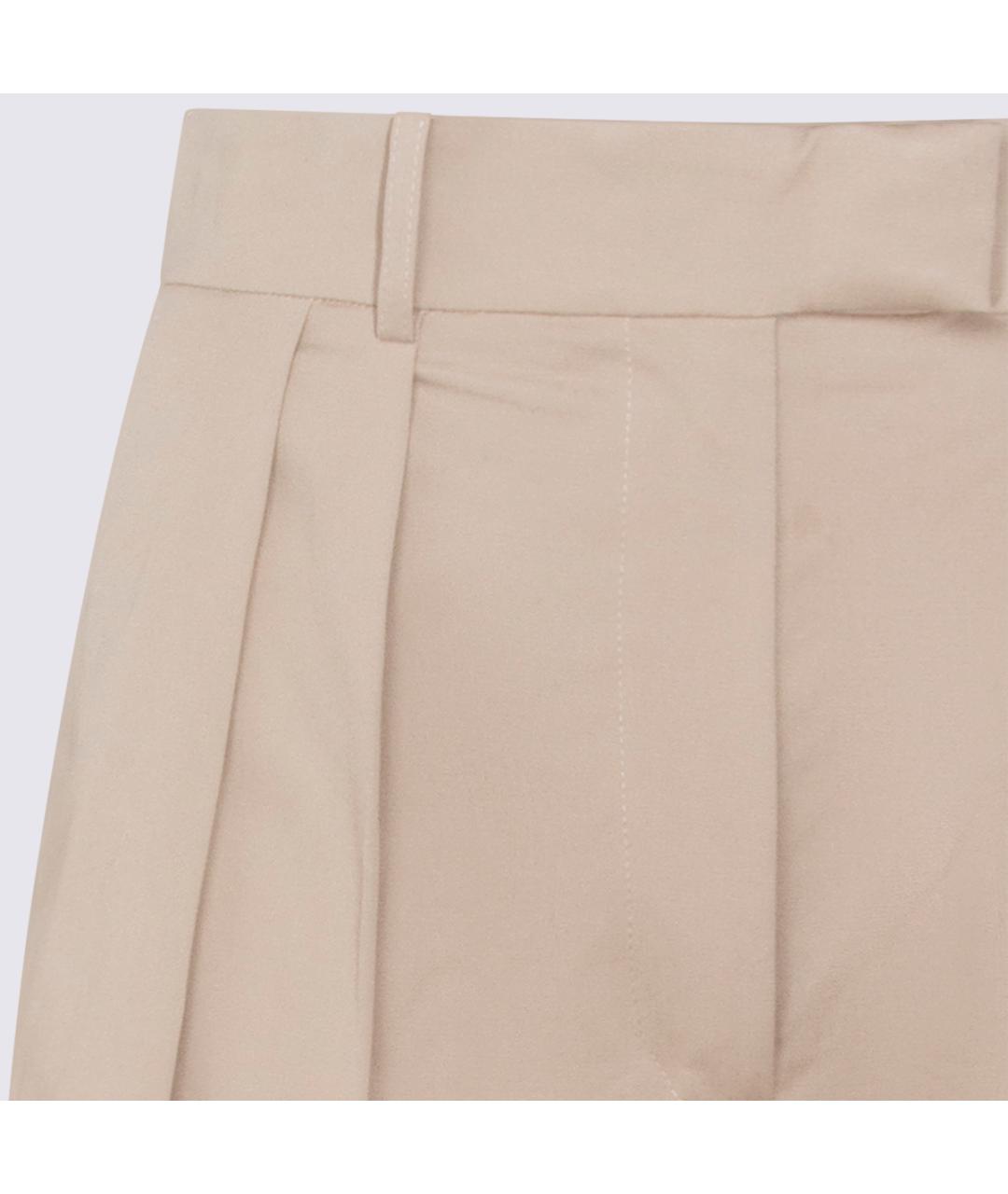 ANINE BING Бежевые хлопковые прямые брюки, фото 3