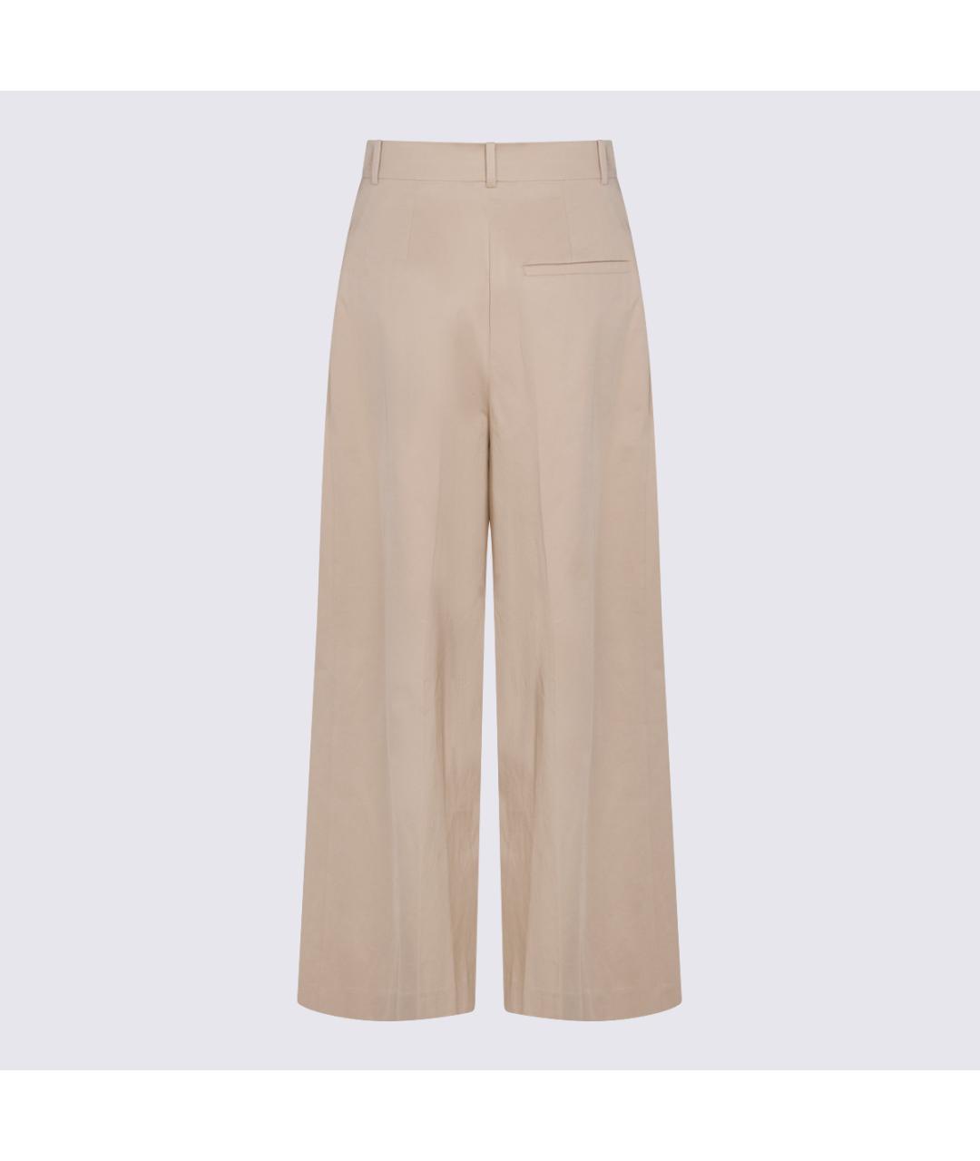 ANINE BING Бежевые хлопковые прямые брюки, фото 2