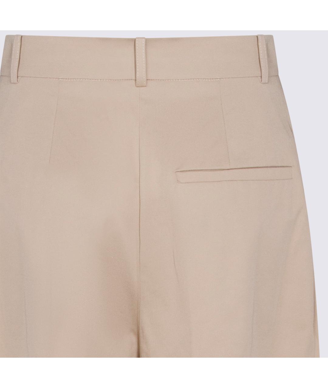 ANINE BING Бежевые хлопковые прямые брюки, фото 4