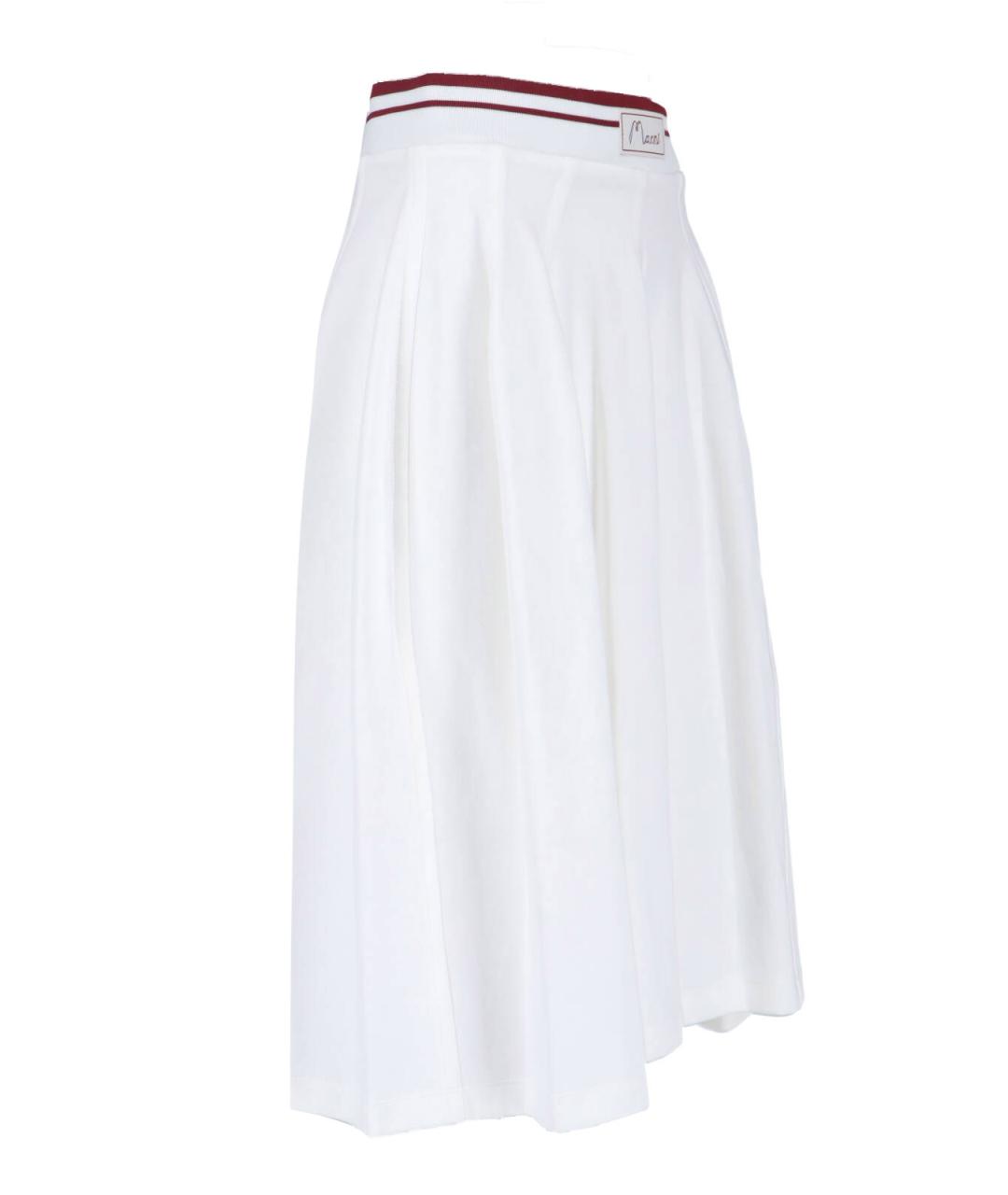 MARNI Белая хлопковая юбка миди, фото 3