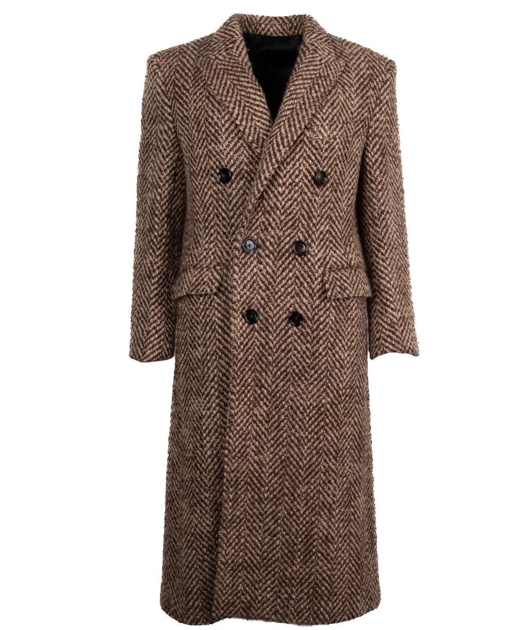 CELINE Коричневое шерстяное пальто, фото 1