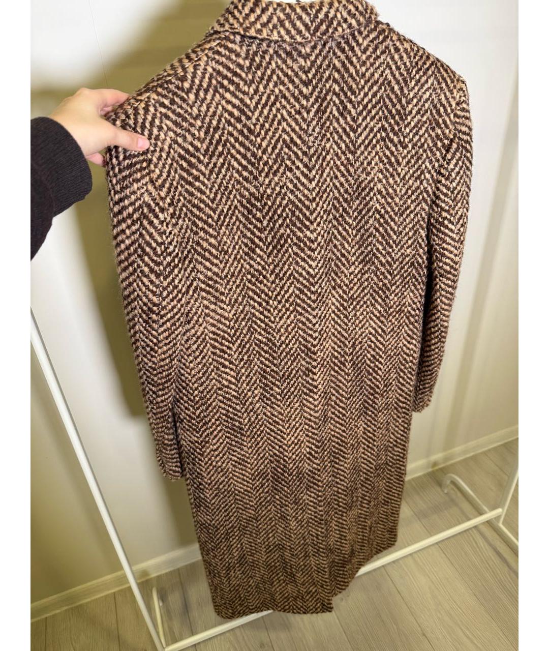 CELINE Коричневое шерстяное пальто, фото 5