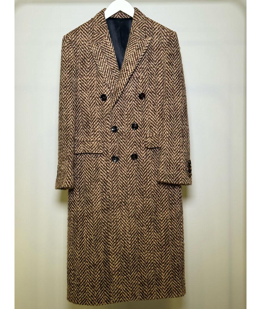 CELINE Коричневое шерстяное пальто, фото 3
