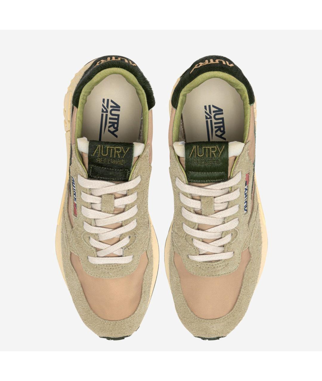 AUTRY Зеленые синтетические низкие кроссовки / кеды, фото 2