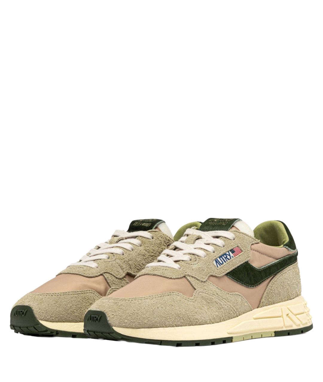 AUTRY Зеленые синтетические низкие кроссовки / кеды, фото 3