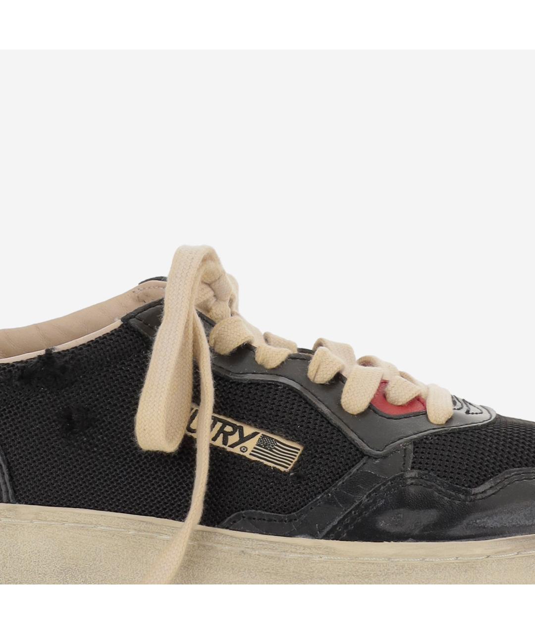 AUTRY Черные кожаные низкие кроссовки / кеды, фото 5