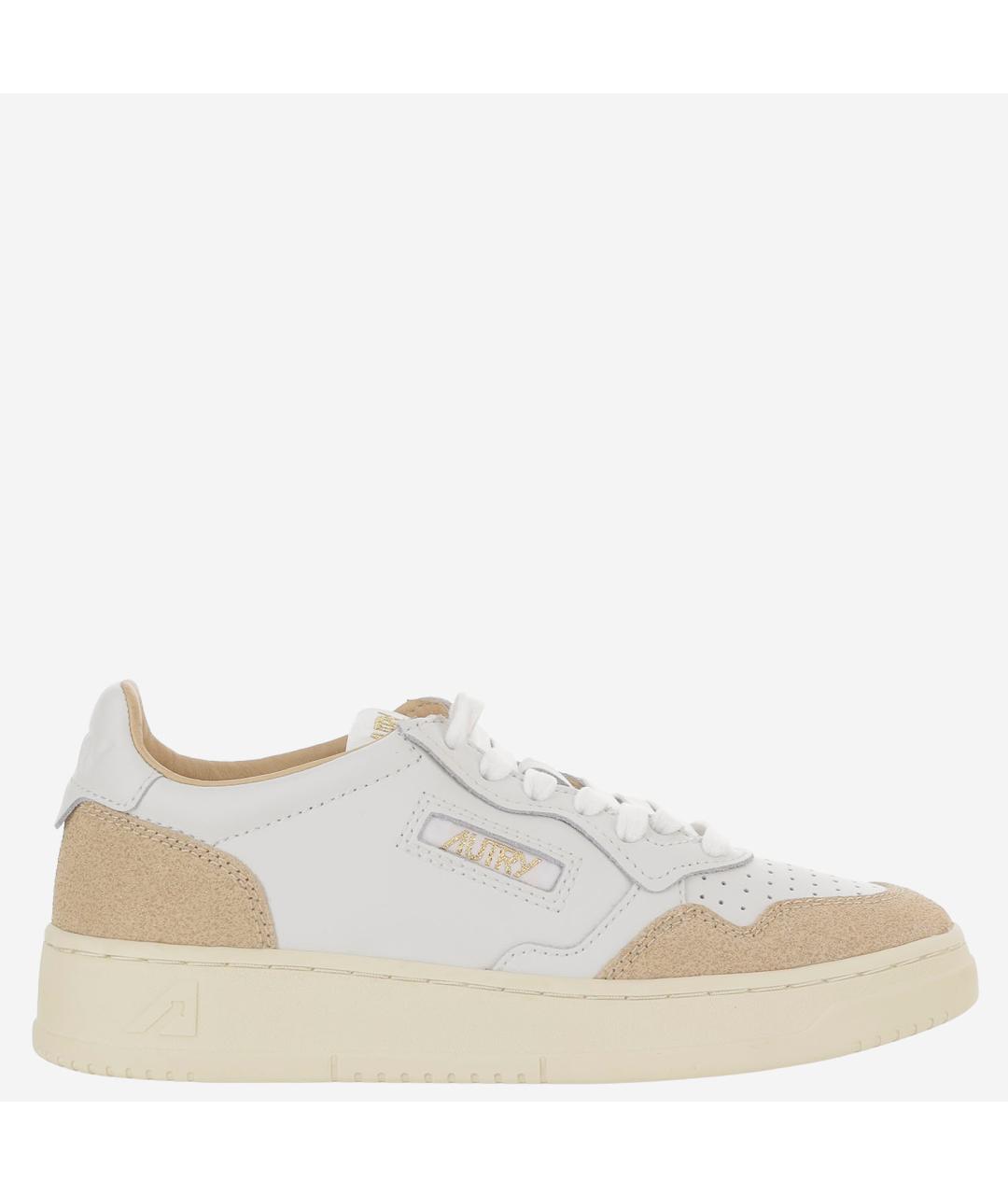 AUTRY Бежевые кожаные кроссовки, фото 6