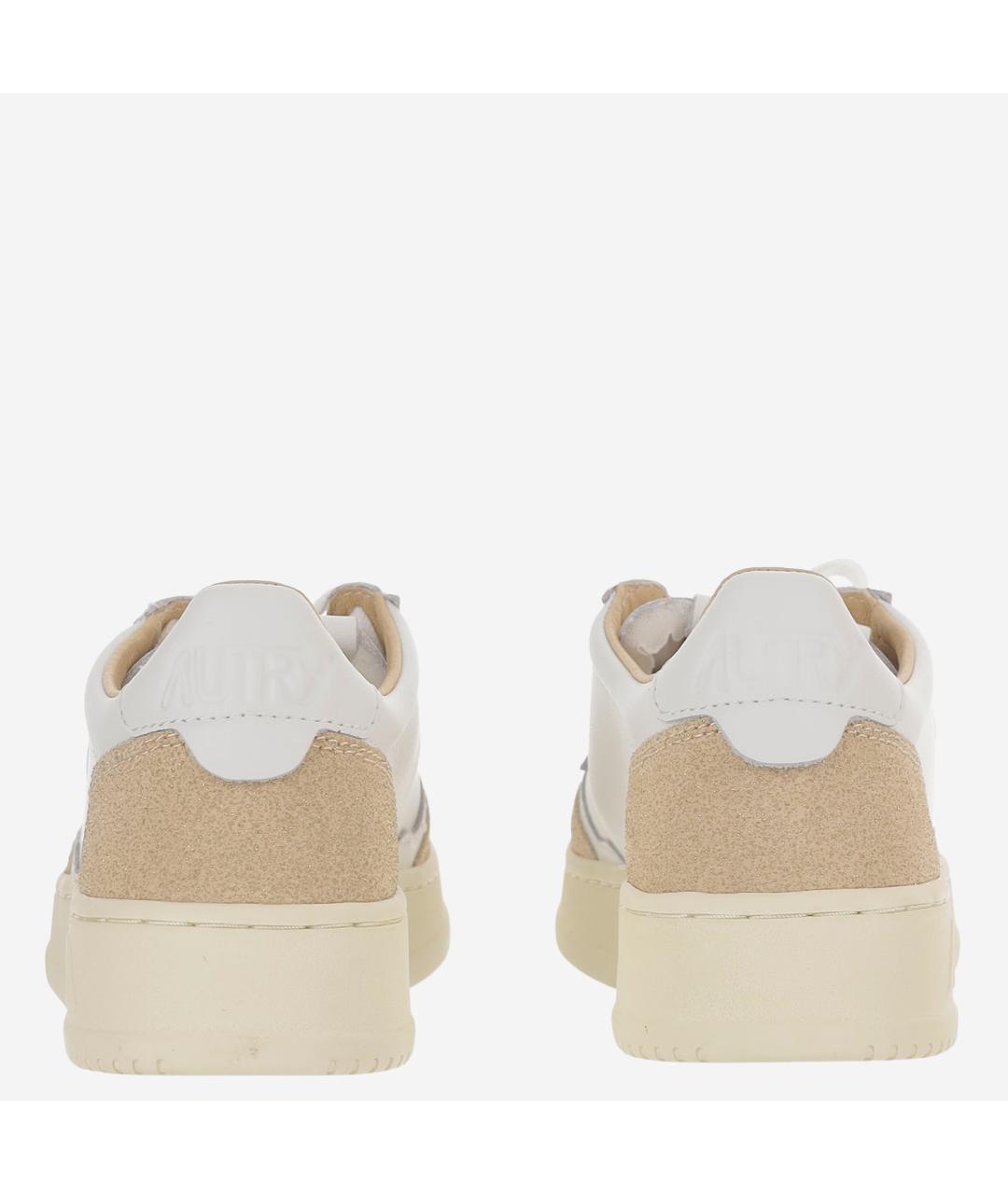 AUTRY Бежевые кожаные кроссовки, фото 3