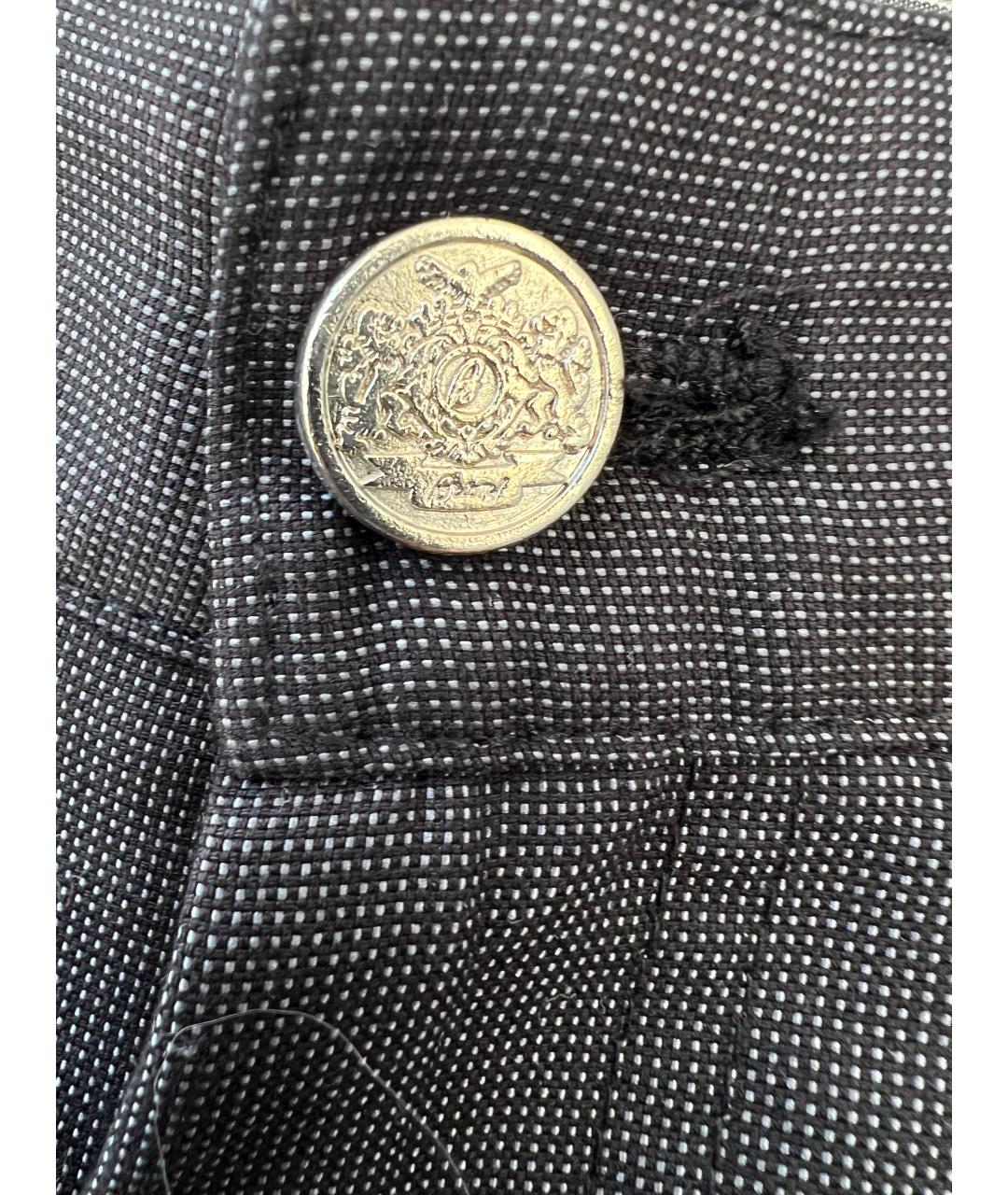 BRIONI Синие шерстяные классические брюки, фото 2