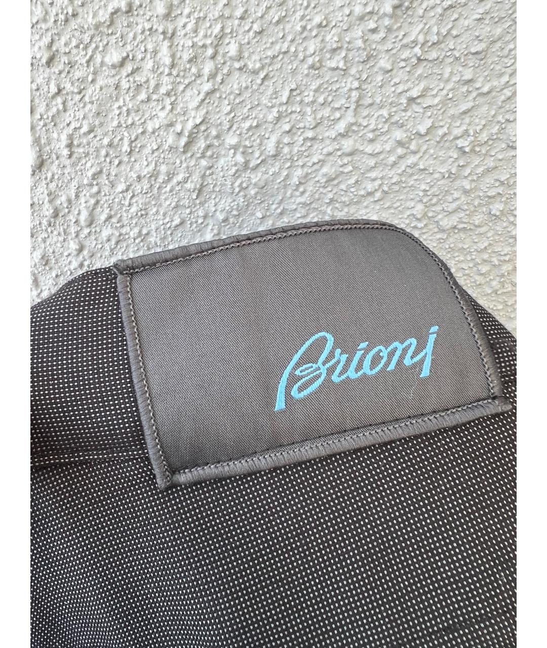 BRIONI Синие шерстяные классические брюки, фото 4