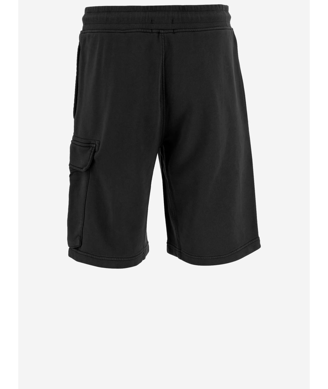 CP COMPANY Черные хлопковые шорты, фото 3