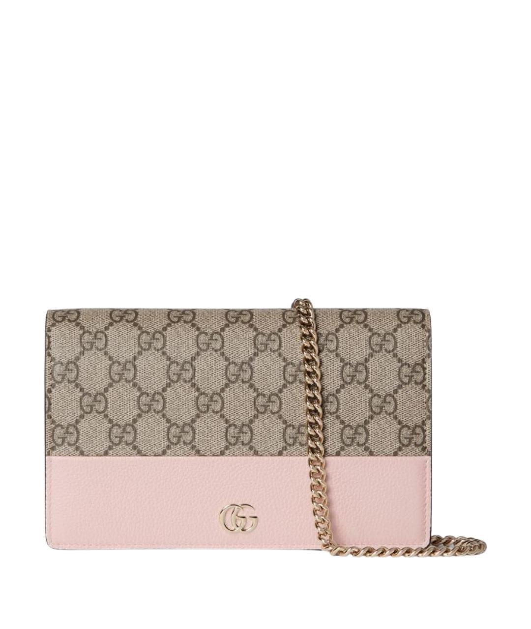 GUCCI Розовый кожаный кошелек, фото 1