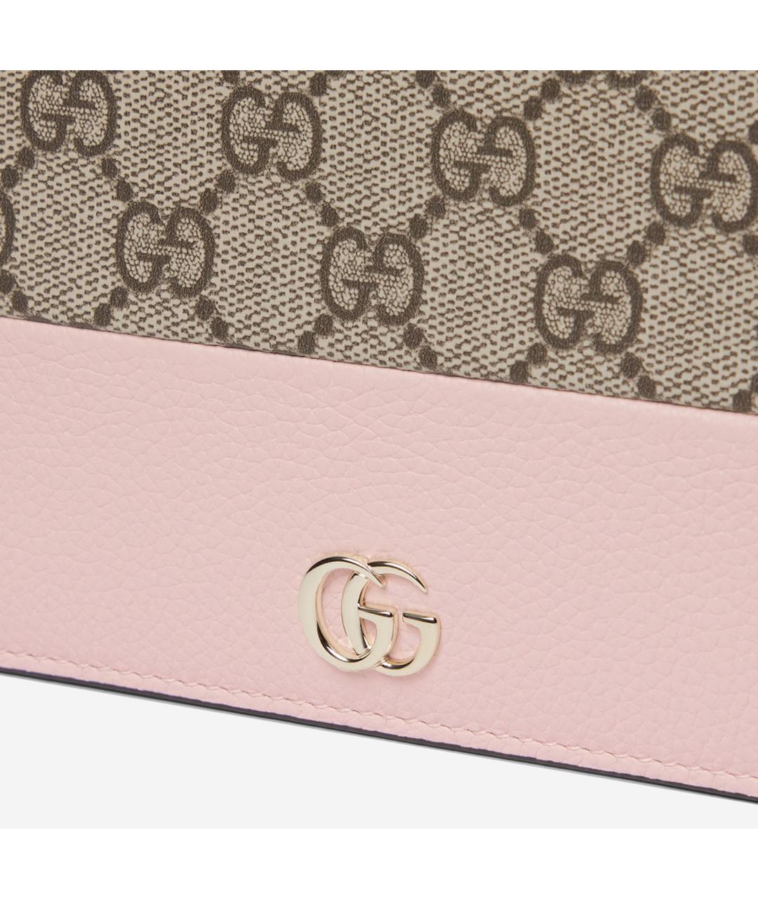 GUCCI Розовый кожаный кошелек, фото 4